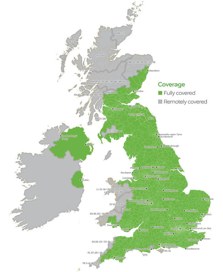 uk map of handsfree coverage